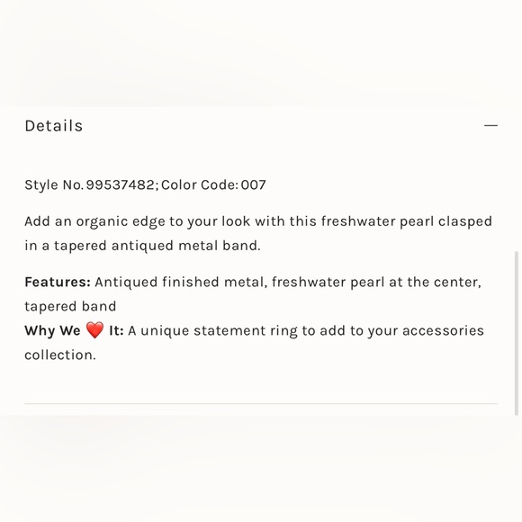 Free people Clasped Pearl Ring - Picture 9 of 16